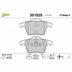 Plaquette de frein gamme first Volvo xc90 - VALEO - 301829