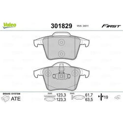 Plaquette de frein gamme first Volvo xc90 - VALEO - 301829