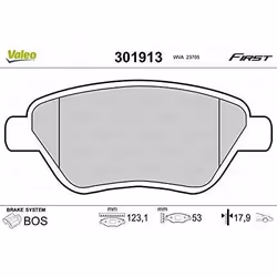 Plaquette de frein gamme first Fiat idea fr - VALEO - 301913