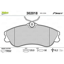 Plaquette de freins gamme first Citroën picasso 01.00> - VALEO - 302018