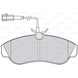 Plaquette de frein gamme first Citroën jumper 02.92> fr - VALEO - 302027