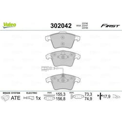 Plaquette de frein gamme first Volskwagen trans 04.03>08.15 fr - VALEO - 302042