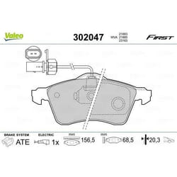 Plaquette de frein gamme first Volkswagen multIVan fr - VALEO - 302047