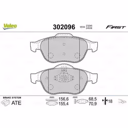Plaquette de frein gamme first ren gd scenic 03/04> fr - VALEO - 302096