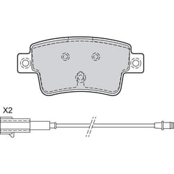 Plaquette de frein gamme first Fiat punto 03.12> RR - VALEO - 302127