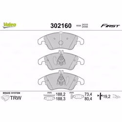 Plaquette de frein gamme first Mercedesc classe C 01.07> fr - VALEO - 302160