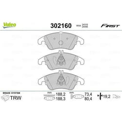 Plaquette de frein gamme first Mercedesc classe C 01.07> fr - VALEO - 302160