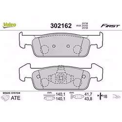 Plaquette de frein gamme first Dacia logan II 10.12> f - VALEO - 302162