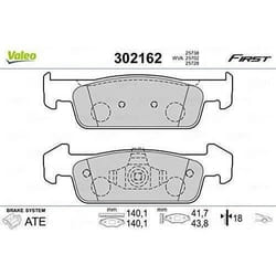 Plaquette de frein gamme first Dacia logan II 10.12> f - VALEO - 302162