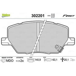 Plaquette de frein gamme first Fiat 500 x 09.14> fr - VALEO - 302201