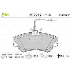 Plaquette de frein gamme first ren espace 11/96-10/02 - VALEO - 302217
