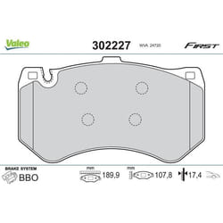 Plaquette de frein gamme first Mercedes class cls 02.13> - VALEO - 302227