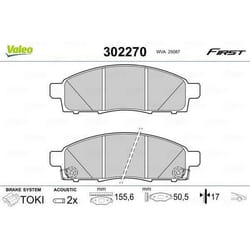Plaquette de frein gamme first Nissan qashqai 09.08> - VALEO - 302270