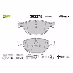 Plaquette de frein gamme first BMW 5 series 07.10> - VALEO - 302275