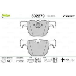 Plaquette de frein gamme first BMW 3 series 07.12> - VALEO - 302279