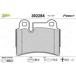 Plaquette de frein gamme first Volskwagen touareg 11.04> - VALEO - 302284