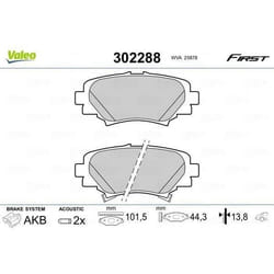 Plaquette de frein gamme first Mazda Mazda 3 07.13> - VALEO - 302288