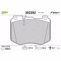 Plaquette de frein gamme first Mercedesclasse Ce glc 07.15> - VALEO - 302292