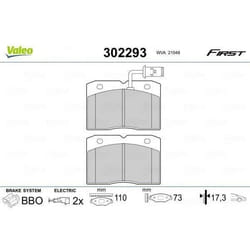 Plaquette de frein gamme first iveco daily 01.89>03.96 - VALEO - 302293
