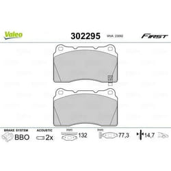 Plaquette de frein gamme first Mitsubishi lancer 08.05>07.07 - VALEO - 302295