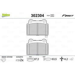 Plaquette de frein gamme first mits lancer 08.07>07.10 - VALEO - 302304
