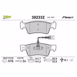 Plaquette de frein gamme first Volskwagen touareg 01.03>11.06 - VALEO - 302332