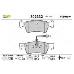 Plaquette de frein gamme first Volskwagen touareg 01.03>11.06 - VALEO - 302332