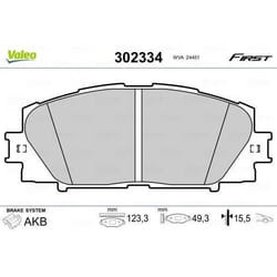Plaquette de frein gamme first Toyota prius 03.2015> - VALEO - 302334