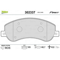 Plaquette de frein gamme first Volskwagen amarok 11.09>08.12 - VALEO - 302337