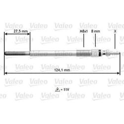 Bougie de préchauffage Toyota aygo 1.4lPeugeot - VALEO - 345138