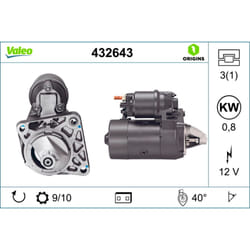 Démarreur VALEO 432643