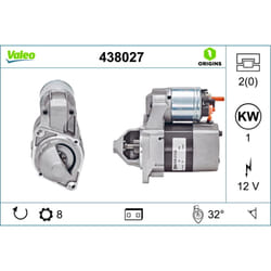 Démarreur VALEO ORIGINS NEW VALEO 438027