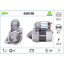 Démarreur VALEO 438156