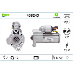 Démarreur VALEO 438243
