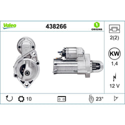 Démarreur VALEO ORIGINS NEW VALEO 438266