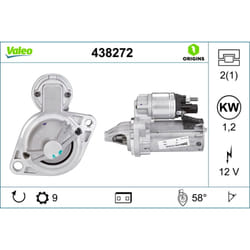 Démarreur VALEO ORIGINS NEW VALEO 438272