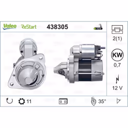 Démarreur VALEO ORIGINS NEW STOP&START VALEO 438305