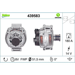 Alternateur VALEO ORIGINS NEW VALEO 439583