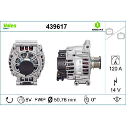 Alternateur VALEO ORIGINS NEW VALEO 439617