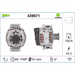 Alternateur VALEO ORIGINS NEW VALEO 439671