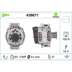 Alternateur VALEO ORIGINS NEW VALEO 439671