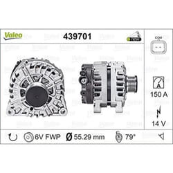 Alternateur - VALEO - 439701 - ALT-ORIGINS--PSADV6DW10DW12Euro5