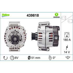 Alternateur VALEO ORIGINS NEW VALEO 439818