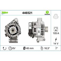 Alternateur VALEO ORIGINS NEW VALEO 446521