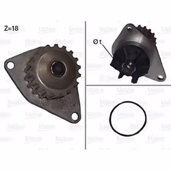 Pompe à eau - VALEO - 506721 - PAE PSA C2 C3 I C4 I 207 307 1007