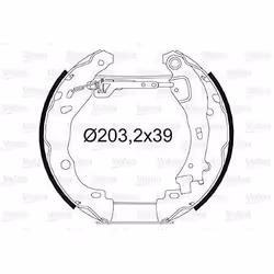 Kit de freins à tambours - VALEO - 554871
