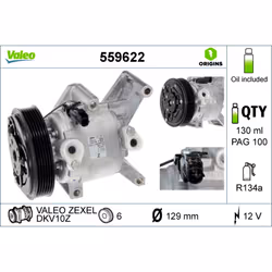 Compresseur de climatisation VALEO 559622 - Vue supplémentaire 5