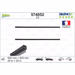 Balai d'essuie-glace VALEO 574052, Silencio V2, 500mm, Avant, 2 pièce - Vue supplémentaire 5