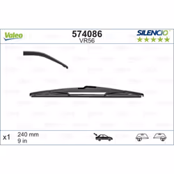 Balai d'essuie-glace VALEO 574086, Silencio VR56, 240mm, Arrière, 1 pièce - Vue supplémentaire 4