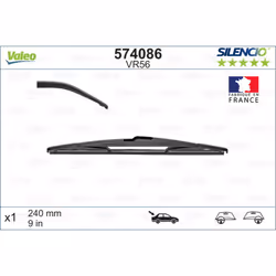 Balai d'essuie-glace VALEO 574086, Silencio VR56, 240mm, Arrière, 1 pièce - Vue supplémentaire 5